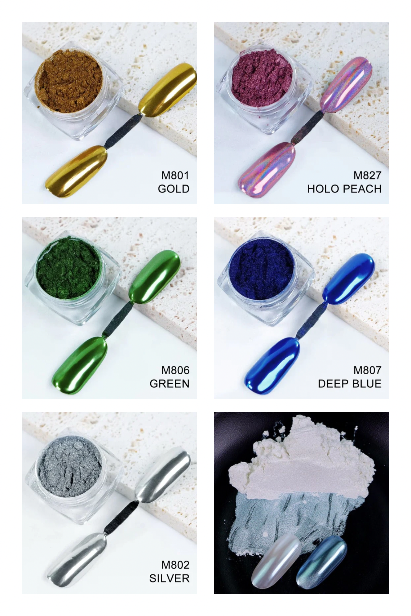 Chrome Nail Powder (6 Colors)