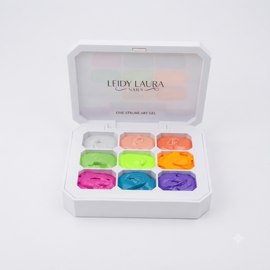 9 Color Nail Art Gel Palette – One Stroke Art Gel