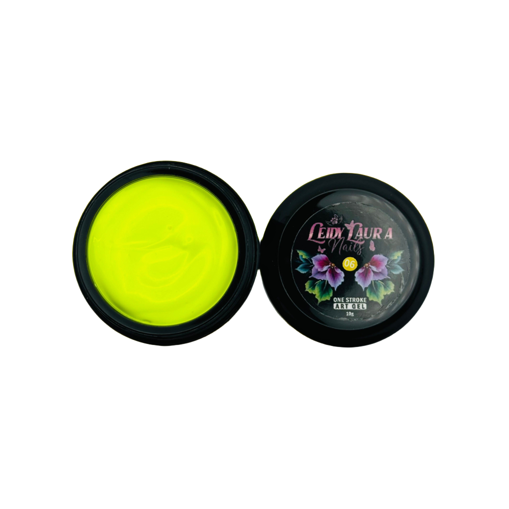 One Stroke Art Gel LEMON YELLOW 10g