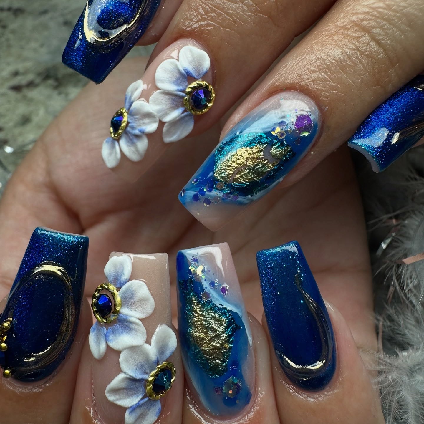 Polvo acrílico para arte - Azul oscuro 3D (0,50 oz)