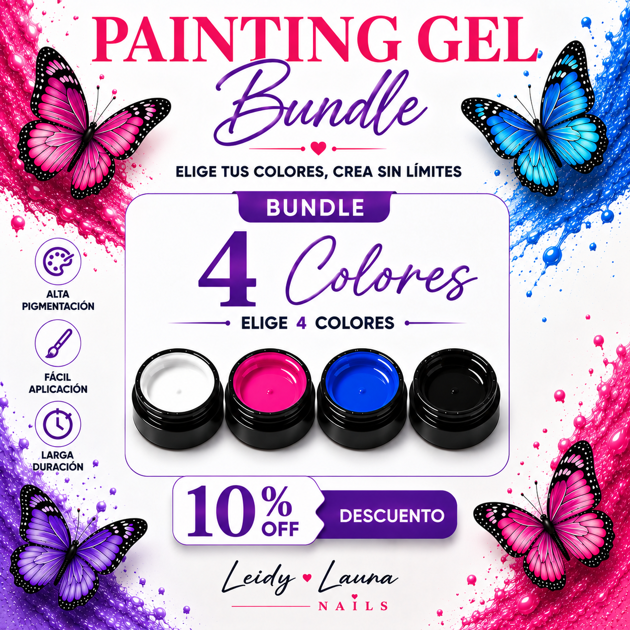 Liner Painting Gel Kit — Pick 4 Colors