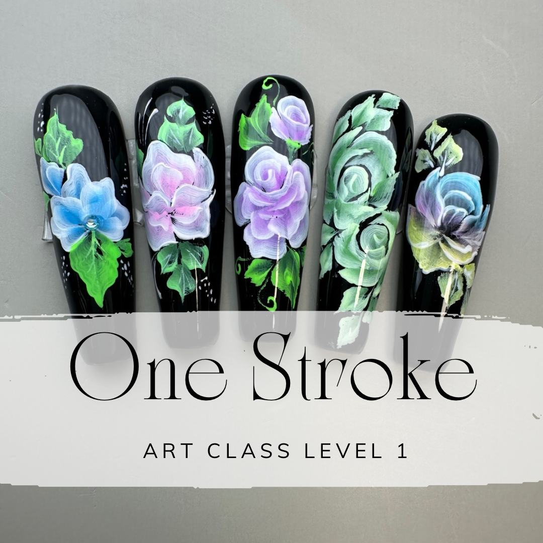 One Stroke Art Class Level 1 - Clase de One Stroke Art  nivel 1 (3 horas)