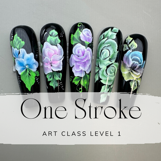 One Stroke Art Class Level 1 - Clase de One Stroke Art  nivel 1 (3 horas)
