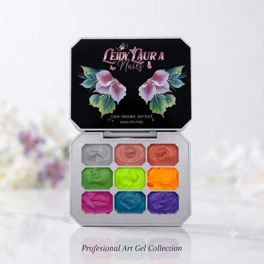 9 Color Nail Art Gel Palette – One Stroke Art Gel